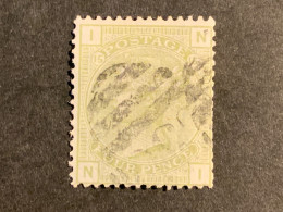 1887 Queen Victoria 4d Sage Green Used Wmk Imp Spray Cat £325 (S 956) - Gebraucht