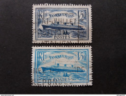 FRANCE FRANCIA 1934-36 PAQUEBOAT 1,50F N 299-300 YVERT RARE - Oblitérés