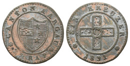 Aargau 2,5 Rappen 1831  /2409 - Monedas Cantonales