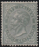 83 - Italia -  1863 - Effigie Vittorio Emanuele II 5 C. Grigio Verde N. L. 16. Cat. € 1125,00MH - Ungebraucht