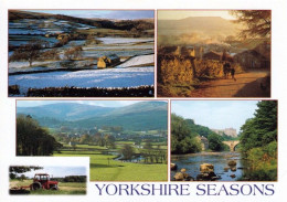 1 AK England * Yorkshire Seasons - Wharfedale In Winter, Homeward Round, Hawes In Springtime, Castle At Richmond * - Sonstige & Ohne Zuordnung