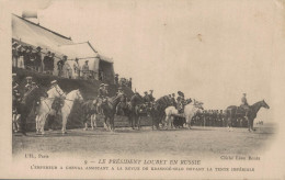 Le President Loubet En Russie L Empereur A Cheval Assistant A La Revue De Kasnoe Selo Selo Cpa Bon Etat - Evènements