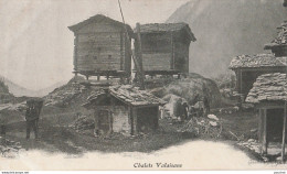 R19- VALAIS - SUISSE - CHALETS VALAISANS -  (ANIMEE - HABITANTS  - 2 SCANS) - Other & Unclassified
