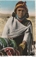 ALGERIE - SCENES ET TYPES - FEMME DU SUD A DOS DE CHAMEAU - COULEURS  - 2 SCANS - Women