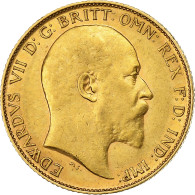 Grande-Bretagne, Edward VII, 1/2 Sovereign, 1910, Or, TTB+, KM:804 - 1/2 Sovereign