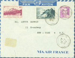 Martinique Par Avion CAD Fort De France 28 1 1949 Affranchissement Mixte YT France N°764 + 811 + Martinique N°237 - Aéreo