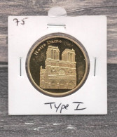 Médaille Souvenirs&Patrimoine : Notre-Dame Vue De Face - Type 1 (couleur Or) - Autres & Non Classés