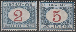 105 - Italia Segnatasse 1903 - Valori Complementari N. 29/30. Cert. Todisco. Cat. 1500,00. SPL MNH - Taxe