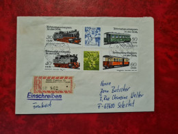 Lettre Allemagne RECOMMANDE COTTBUS  1984  DDR DEUTSCHE DEMOKRATISCHE REPUBLIK  N° 2499A ET 2500 A - Autres & Non Classés