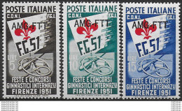 1951 Trieste A Ginnici A Firenze 3v. MNH Sassone N. 116/18 - Non Classés