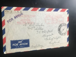 1949 Brasil Machine Franking Cancel Also Post Mark 12 Jul 49 See Photos Very Nice Scarce Cover - Cartas & Documentos