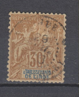 Yvert 9 Oblitération Centrale PONDICHERY - Used Stamps