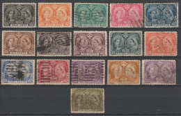 CANADA - 1897 - SERIE COMPLETE TRES RARE ! YVERT N°38/53 * MH / OBLITERES - COTE = 4710 EUR - Gebraucht