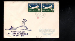 PAYS BAS LETTRE DU BALEINIER WILLEM BARENDSZ 1960 - Storia Postale