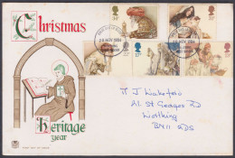 GB Great Britain 1984 Private FDC Christmas, Heritage, Christianity, Christian, Monk, Book, Nativity, First Day Cover - Covers & Documents