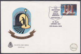 GB Great Britain 1984 Private FDC The Salvation Army, Social Services, Christianity, Charity, Christian, First Day Cover - Cartas & Documentos