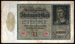 DEUTSCHLAND - ALLEMAGNE - 10000 Mark - 1922 - P70 - VF / TTB - 10000 Mark