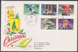 GB Great Britain 1983 Private FDC Christmas, Christianity, Bird, Birds, Tree, Santa Claus, Celebrations, First Day Cover - Brieven En Documenten