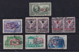 JOLI LOT DE TIMBRES OBLITERES  AVEC SURCHARGES ANNEES 1920/40  . INTERESSANT .A VOIR - Collections