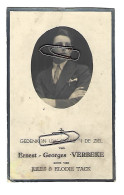 ERNEST GEORGES VERBEKE ZOON JULES & ELODIE TACK ° WAKKEN ( DENTERGEM ) 1909 + ONGEVAL GENT 1936 - Devotion Images