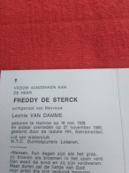 Doodsprentje Freddy De Sterck / Hamme 16/5/1928 - 27/11/1985 ( Leonie Van Damme ) - Religion & Esotericism