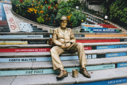 CPM - 41 - BLOIS - Jacques LAROCHE, " L'homme En Or" Dans L'escalier Denis Papin  .16/08/2021 - Blois