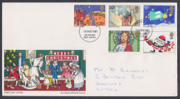 GB Great Britain 1981 Private FDC Christmas, Horse Toy, Children, Family, Celebrations, Tree, First Day Cover - Storia Postale