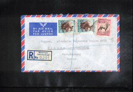 South Africa 1961 Animals Interesting Airmail Registered Letter - Cartas & Documentos