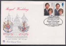 GB Great Britain 1981 Private FDC Royal Wedding, Prince Charles, Princess Diana, Royalty, First Day Cover - Cartas & Documentos