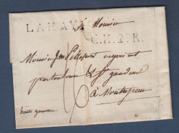 LA  HAYE + C.H.2e. R. - Lettre Sans Texte Datée à L'arrivée - ...-1852 Voorlopers