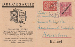 Autriche Entier Postal Illustré Wien Pour La Hollande - Cartes Postales