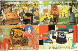 GERMANY - Set Of 4 Cards, Old Telephones(E 05-06-07-08), Tirage 30000, 08/92, Mint - E-Series : Edition - D. Postreklame