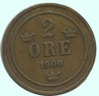 2 ORE 1900 SUÈDE SWEDEN Pièce #AC881.2.F.A - Suède