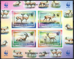 Niger 1998, WWF, Gazelle, 4val In BF IMPERFORATED - Sonstige & Ohne Zuordnung