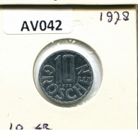 10 GROSCHEN 1978 AUSTRIA Coin #AV042.U.A - Autriche