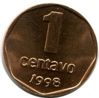 1 CENTAVO 1998 ARGENTINA Coin UNC #M10131.U.A - Argentine