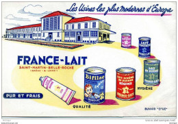 BUVARD13X20cm    FRANCE LAIT ST MARTIN BELLE ROCHE 71 - Lebensmittel