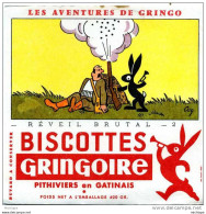 BUVARD    BISCOTTES  GRINGOIRE  LE CHASSEUR PAR COQ    20X13 TB ETAT - Biscottes