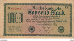 1000 Mark - Allemagne  -   Reichsbanknote - 1923  - N 052961 - Zonder Classificatie