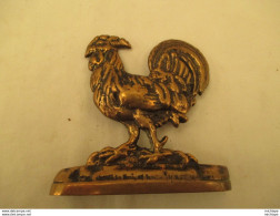 Petit Coq En Bronze Haut De 10 Cm Sur 10 De Large 220 Gr - Art Populaire