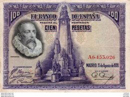 BILLET - ESPAGNE - 100 Pesetas  1928 - 100 Pesetas