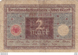 2 Mark - Allemagne  -   Reichsbanknote -1920   - 210. 642508 - Unclassified