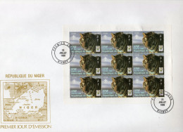 Niger 1998, Year Of The Tiger, Scout, Sheetlet In FDC - Lettres & Documents