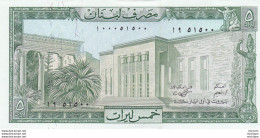 Billet Du Liban 5  livres  - Neuf - Liban