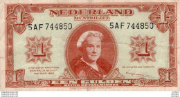 Billet - PAYS BAS - 1 Gulden - Nederland -   5 A F 744850  - Mai 1945 - Sonstige & Ohne Zuordnung