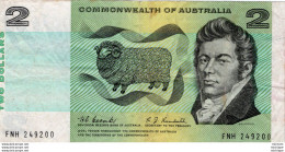 Billet COMMONWEALTH  OF  AUSTRALIA 2 Dollar  N ° F N H 249200  Ce Billet A Circulé - Other & Unclassified