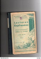 LIVRE SCOLAIRE   -  1942 -  LECTURES EXPLIQUEES  - MORAL ET CIVIQUE  -   COURS MOYEN   - 274 PAGES  - FORMAT 21X13 - 6-12 Ans