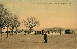 64 - Pau - Place Royale - Nouvelle Terrasse - Animée - Oblitération Ronde De 1909 - CPA - Voir Scans Recto-Verso - Pau