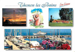 74 - Thonon Les Bains - Multivues - Bateaux - CPM - Voir Scans Recto-Verso - Thonon-les-Bains