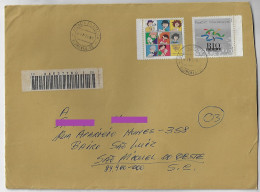 Brazil 1997 Registered Cover From Blumenau To São Miguel Do Oeste 2 Stamp Rio De Janeiro Olympic Games UPAEP Postman - Briefe U. Dokumente